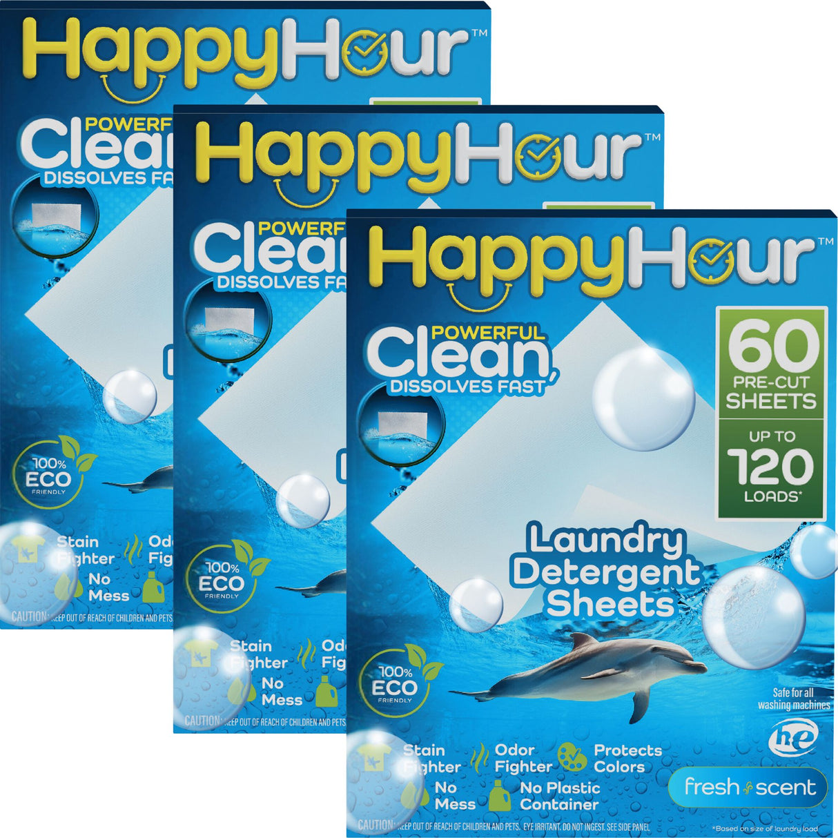 Happy Hour Laundry Detergent Sheets - 120 Loads